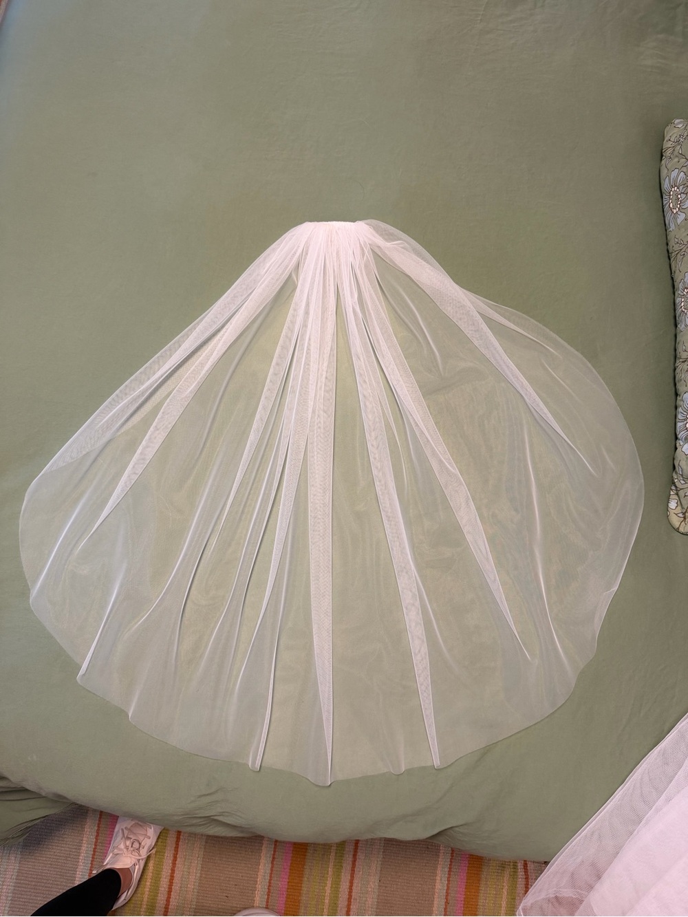 White Shoulder Length Veil